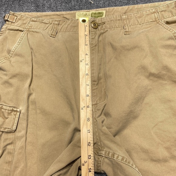 Cabelas Pants Men 38x36 Beige Cargo Pocket Straight Hiking Fishing - Picture 4 of 12